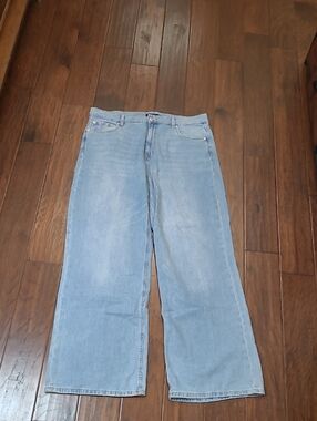 Aeropostale Light Blue High-Rise Wide-Leg Jeans size 16